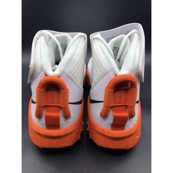 Nike Force Savage Pro 2 Shark White Orange Football Cleats BV5448-100 Mens Sz 14 - Picture 9 of 12